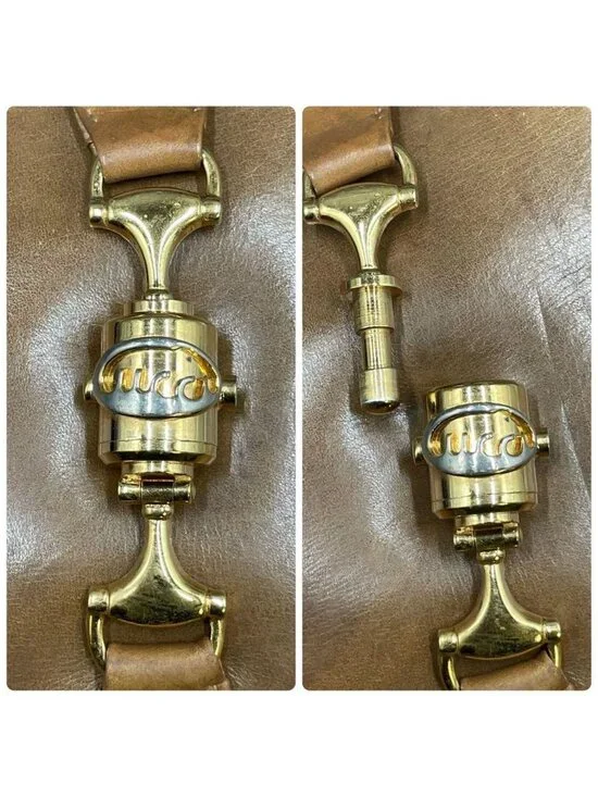 Gucci Shoulder Bag Brown Leather Horsebit - Picture 10 of 10